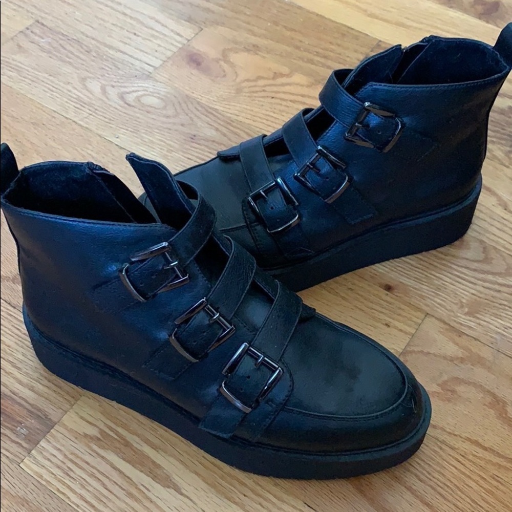 ASOS Design Ahoy chunky buckle ankle boots in BLACK - Picture 6 of 10